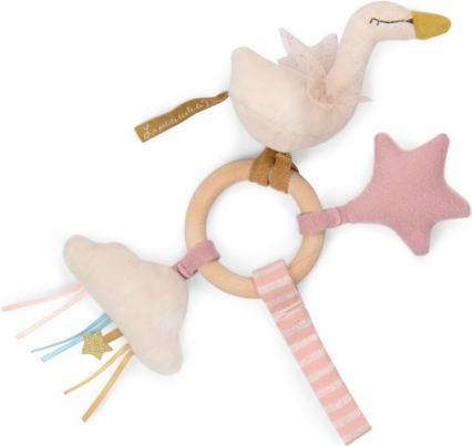 Actual product image Moulin Roty Wooden ring rattle swan, La Petite Ecole de Danse