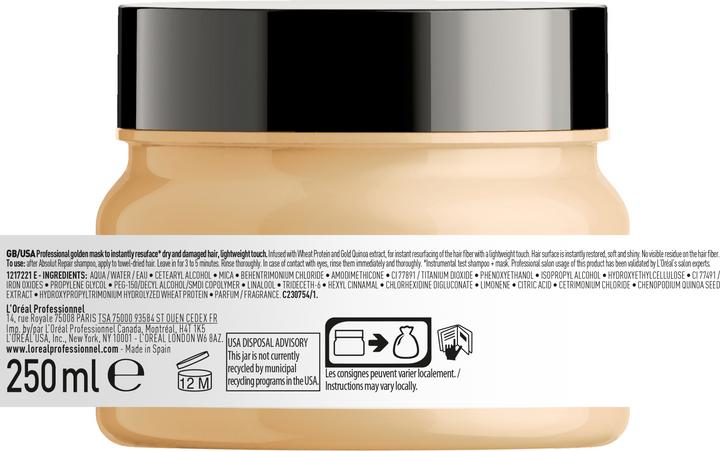 Immagine prodotto L'Oréal Professionnel Maschera d'oro di riparazione assoluta (250 ml)