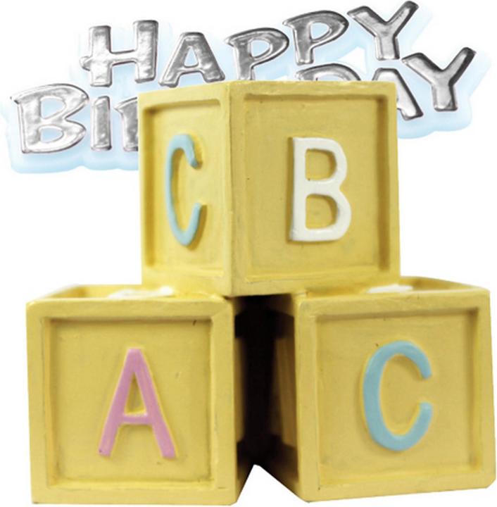Actual product image Creative Party Baby Blocks & Motto Cake Topper