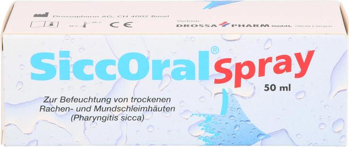 Drossapharm SiccOral Spray zur Befeuchtung von trockenen Mund- und Rachenschleimhäuten, 50 ml SPR (50 ml)