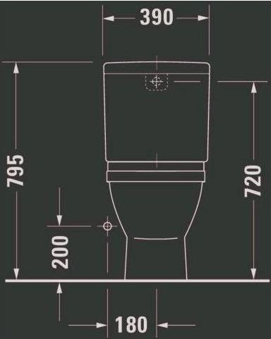 Image du produit Duravit Combiné WC au sol STARCK 3 ti. 360x655mm Ab se Ab en vertical blanc
