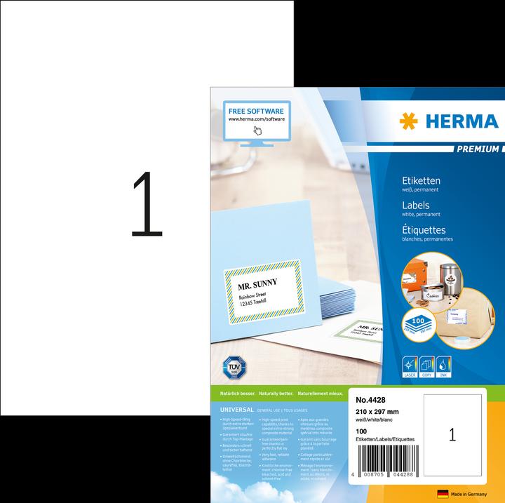 Image du produit HERMA Étiquettes universelles A4