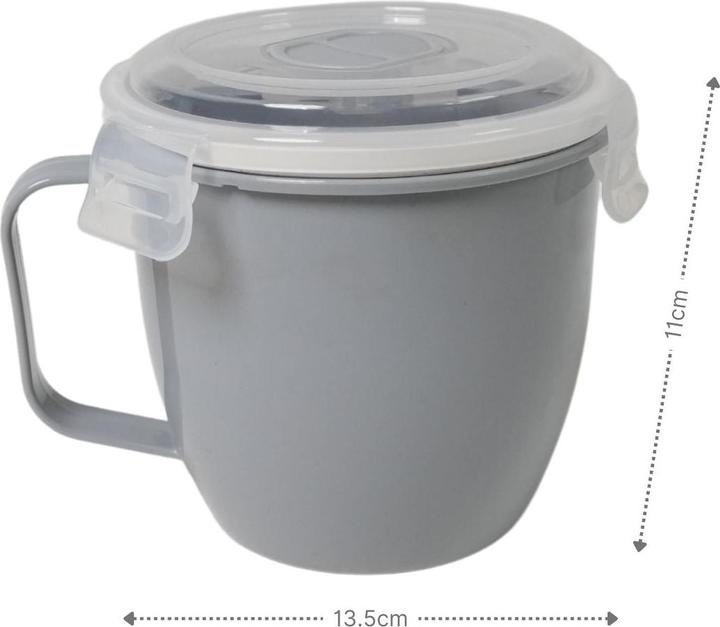 Actual product image Hobby Mikrowellen-Tasse mit Henkel Mikrowellen-Becher Lunchbecher Suppen-Mug (620 ml, 1 x)