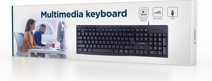 Actual product image Gembird Multimedia keyboard US layout black (DE, Cable)