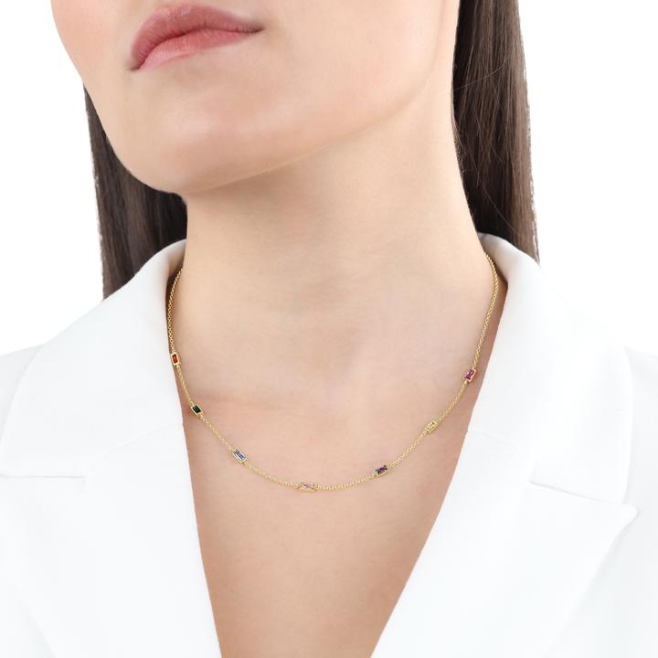 Produktbild S.Oliver Halsschmuck für Damen, 925 Sterling Silber, Zirkonia (synth.) (925er Silber, 42 cm)