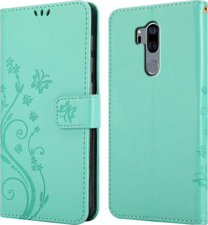Produktbild Cadorabo Flower Book Hülle für LG G7 ThinQ / FIT / ONE (LG G7 Fit, OnePlus X, LG G7 ThinQ)
