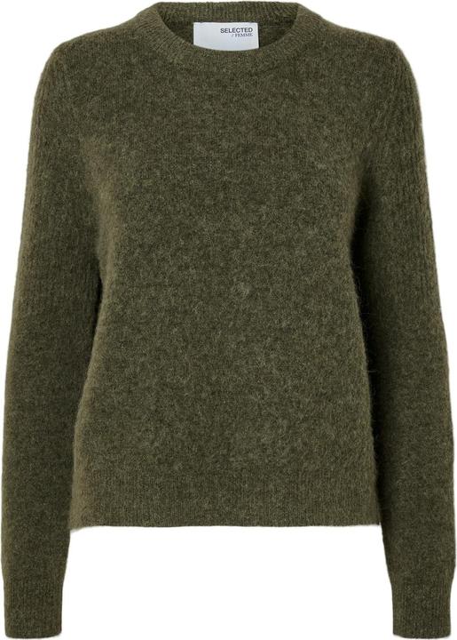 Selected Femme Strick Pullover mit Rundhalsausschnitt