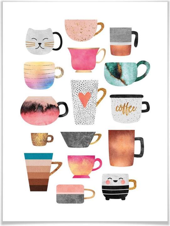 Immagine prodotto Trenddeko Tazze da caffè: Miscellanea colorata (24 x 30 cm)
