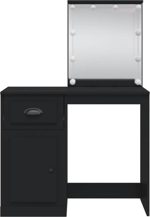 Image du produit VidaXL Coiffeuse avec éclairage LED noir 90x42x132,5 cm,Couleur (90 x 42 x 132.5 cm)