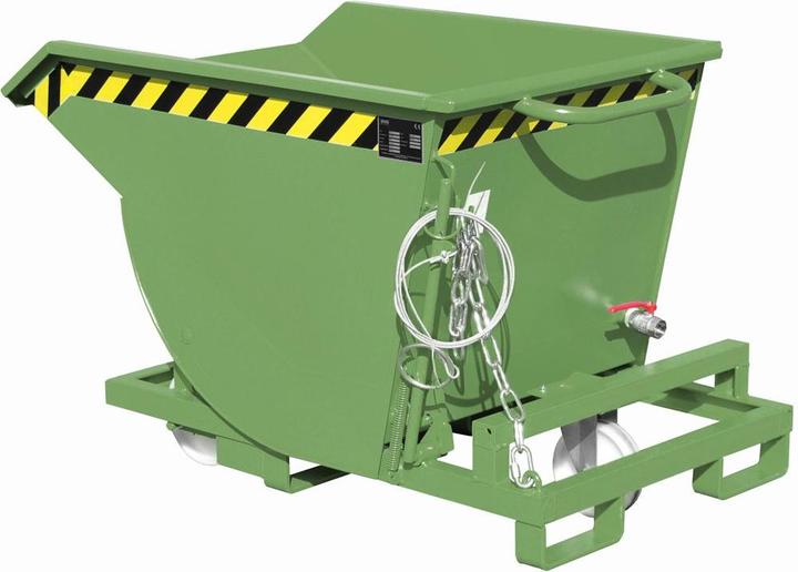 eurokraft pro Kippbehälter für Späne, mit Polyamidrädern (300 l)