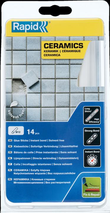 Actual product image Rapid Ceramic glue sticks Ø12x190mm 14 pieces