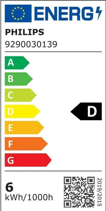 Energie-Label Philips LED Lampe (E14, 5.90 W, 806 lm, 1 x, D)