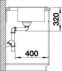 Actual product image Blanco Dalago 5 (Top-mounted sink, 51 cm, 51.50 cm)