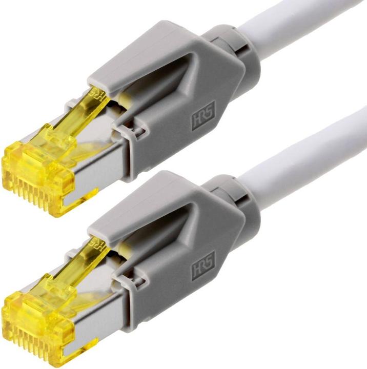 Actual product image Draka Patch cord S/FTP PiMF CAT 6A ISO/IEC grey 0.3m For 10 Gigabit/s, halogen-free, with UC900 cable and (PiMF, CAT6a, 0.30 m)