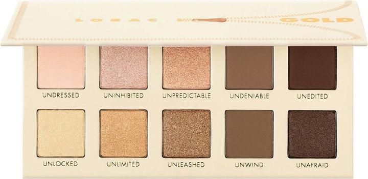 Image du produit Lorac Palette d'ombres à paupières Unzipped Gold avec mini apprêt pour les yeux Behind the Scenes (Or)