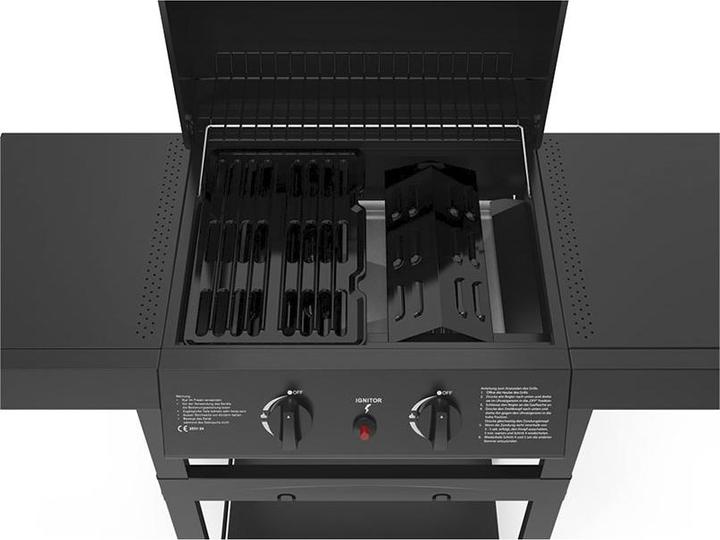 Actual product image FlammenKönig Gasgrill mit 2 Brenner, Gasregler + Schlauch inkl. (5 kW)