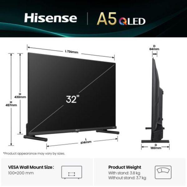 Immagine prodotto Hisense TV 32A5Q (32", QLED, Full HD, 2025)