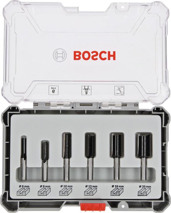 Bosch Professional Zubehör Jeu de cutters de rognage 8 mm shank