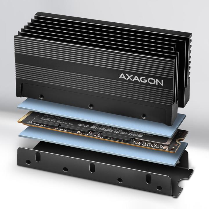 Image du produit Axagon CLR-M2XT Refroidisseur passif pour SSD M.2, aluminium - 2280