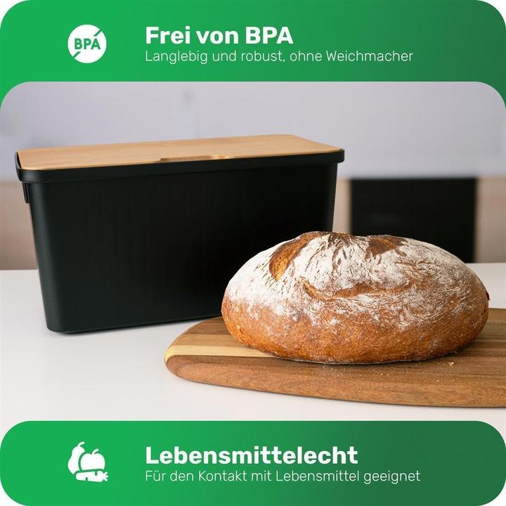 Immagine prodotto Novaliv 2x Brotkasten Plastik mit Deckel 32x20x16,5cm Dose für Brot Brotkasten Kunststoff Aufbewahru