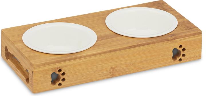 Image du produit Relaxdays Gamelle et bols, bois et céramique (0.18 l)