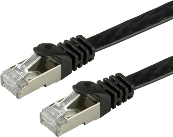 Productafbeelding Value FTP patchkabel cat.6, plat, zwart 3m (F/UTP, CAT6, 3 m)