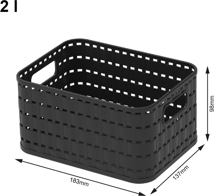 Image du produit Rotho Corbeille A6, 2 l COUNTRY (1 x)