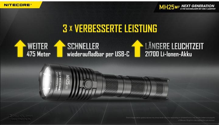 Produktbild Nitecore MH25 V2 1300 lumens Zaklamp (15.72 cm, 1300 lm)