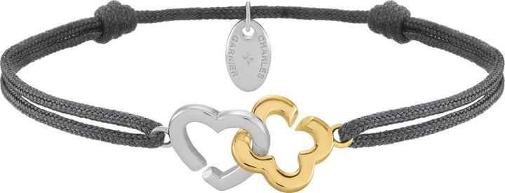 Charles Garnier PASSION Herz- und Kleeblatt-Armband in Silber und Goldsilber (16 cm, Silber)