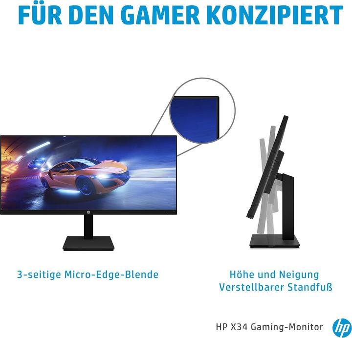 Actual product image HP X34 (3440 x 1440 pixels, 34")