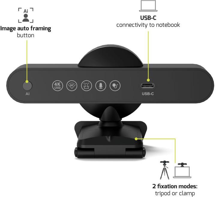 Actual product image Port Designs Port WEB CAM 4K STEREO