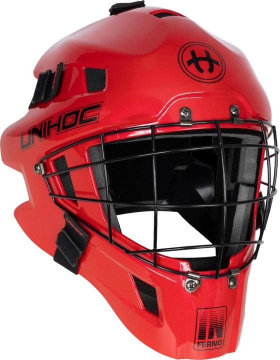 Unihoc Goalie Maske INFERNO 44 rot (round cage)