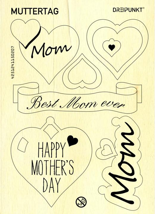 Actual product image Fretsaw template Mother's Day