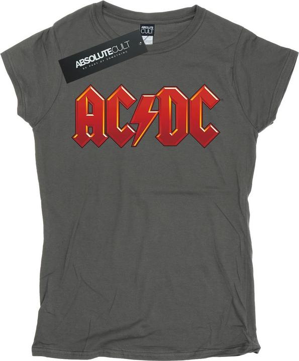 AC/DC TShirt mit dunkelrotem Logo aus Baumwolle