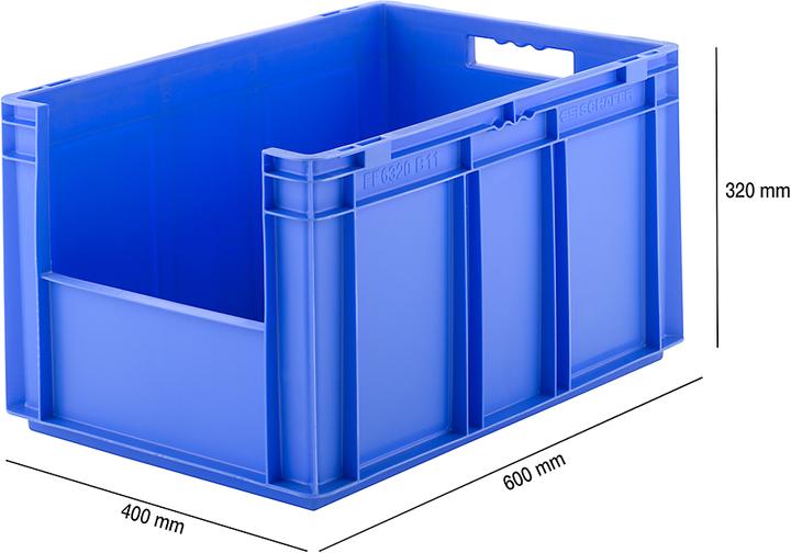 Immagine prodotto Schäfer Shop Scatola in formato EURO EF 6220/6320/6420, semiaperta, senza coperchio (63.70 l)
