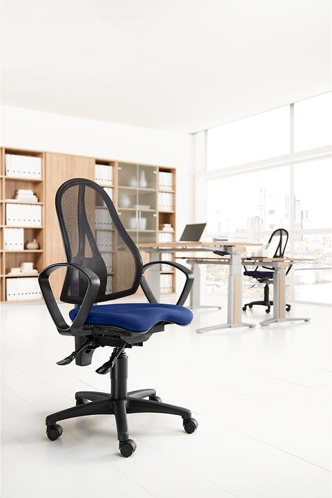Immagine prodotto Schäfer Shop Sedia da ufficio BALANCE 400 NET, contatto permanente, con braccioli, sedile ortopedico fitness
