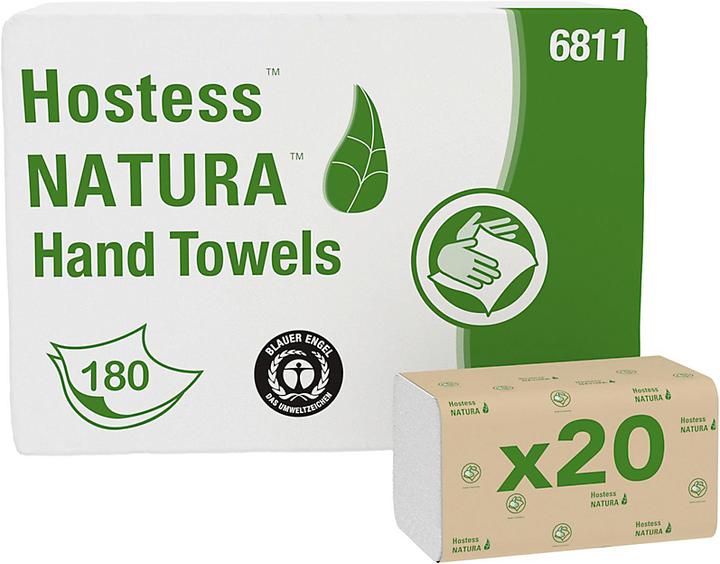 Actual product image Kimberly-Clark Kimberly Clark Hostess™ Natura™ paper towels, zig-zag folding, 2-ply, 20 x 180 sheets, rec... (3600 x)