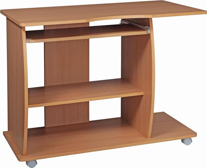 Actual product image FineBuy Desk with Wheels Beech 90 x 71 x 50 cm with Keyboard Excerpt | Laptop Table on Lockable W...