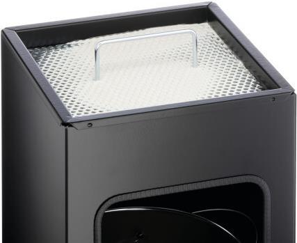 Actual product image Durable Waste bin metal 17L square with ashtray 1 ST 333158