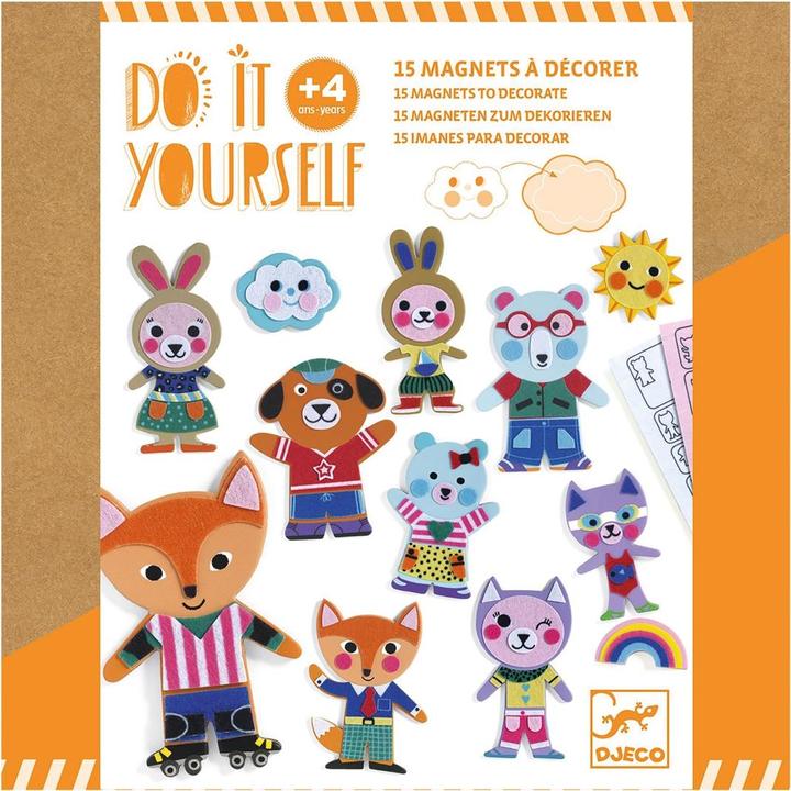 Image du produit Djeco Bricolage - Famille d'aimants Funky (15 x)