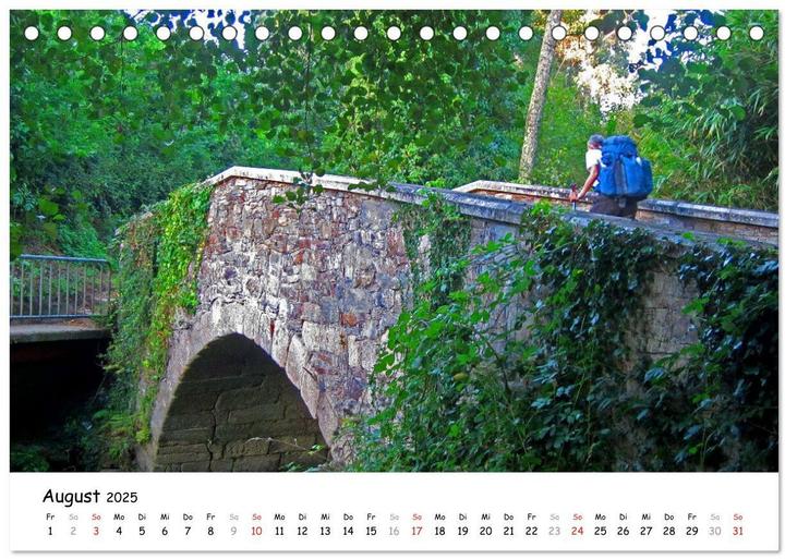 Produktbild Jakobsweg - Camino Ingles (Tischkalender 2025 DIN A5 quer), Monatskalender (A5, Deutsch)