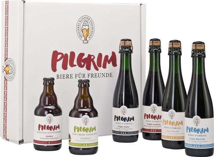 Pilgrim Geschenkset Kloster Bier 4 x 0.375 l & 2 x 0.33 l (4 x 33 cl)