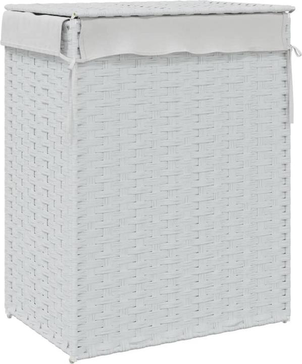 Immagine prodotto VidaXL Cesto per biancheria con coperchio Bianco 46x33x60 cm Poly