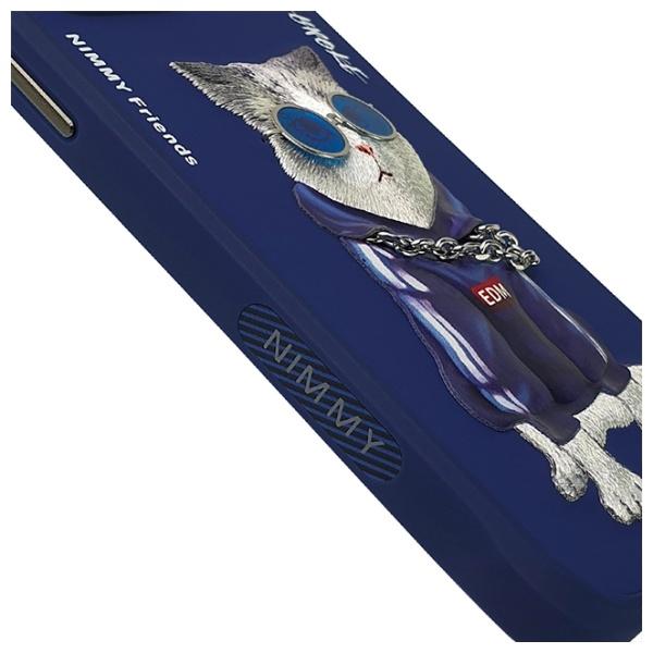 Produktbild Audi Nimmy case iPhone 15 Pro 6.1" blue Glasses Cool Cat (Apple iPhone 15 Pro)