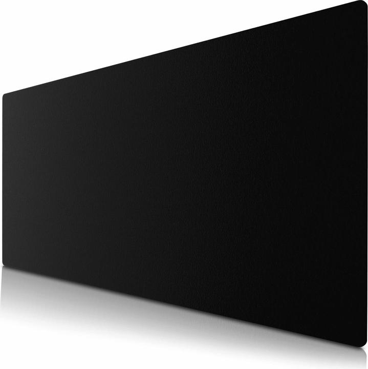 CSL Mouse pad, mouse mat XXL, elegant leather look, desk pad 900 x 400 mm, black (XXL)
