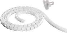 Deltaco LDR10 kabel organiser Bureau/wand Kabel flex buis Wit 1 st(en) (Kabelopening, 200 cm)