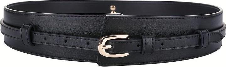 Produktbild Only-Bags.Store Schicker breiter Gürtel aus echtem Kunstleder - vielseitig einsetzbar für Casual, Formales und