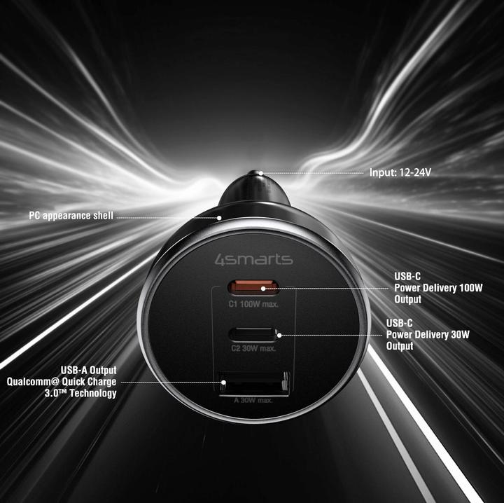 Immagine prodotto 4smarts Caricabatterie per auto VoltRoad Ultimate 160W nero