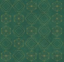Actual product image Duni Serviet Dunisoft Airlaid 40x40 cm Gilded Star Green,6 pk x 60 stk/krt