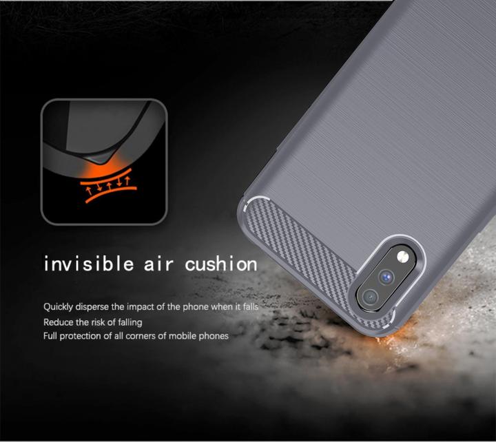 Actual product image Cadorabo TPU Ultra Slim carbon stainless steel Combi Cover (Samsung Galaxy A01)